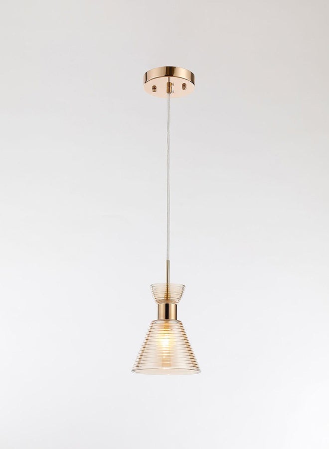  سبولكس إضاءة عصرية من SPOLUX، مصباح معلق فردي، زجاج ذهبي اللون، لون برونزي عتيق، 150 × 25 سم، مناسب لغرفة النوم والمطبخ - Image 1